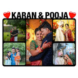 Load image into Gallery viewer, Webelkart Premium Couple 5 Photos Personalized Frame with Name | Customized Gifts for Anniversary | Customized Frame for Couples | Photo Frame Customised Valentine's Day | (Size 12x18 in/Wooden)