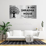 Load image into Gallery viewer, Webelkart Premium Acrylic Customised Name plate for home Entrance Outdoor,Name Plate For Office, Acrylic Hanging House Plate Gift Item For Home Decor - (12 x 6" inches)