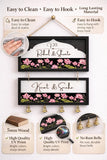 Load image into Gallery viewer, Webelkart Premium Customized Wooden Couple Name Plate For Home Entrance outdoor With Bells | Handcrafted Floral Wooden Name Board for Home Decor | Perfect Wedding, Anniversary &amp; Housewarming Gift - 14 Inches