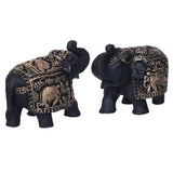 गैलरी व्यूवर में इमेज लोड करें, JaipurCrafts Premium Set of 2 Resin Elephant Statues, Animal Figurines Decorative Showpieces for Home Decor|Table &amp; Gift Article,Animal Decorative Showpiece (6.30&quot; Inches)
