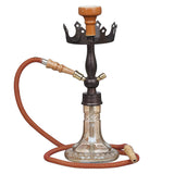 Load image into Gallery viewer, JaipurCrafts Premium King Designer D Base Style Red Brown Hookah Set (17 Inches)