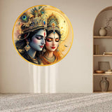 Load image into Gallery viewer, Webelkart Radha Krishna Wall Painting with Golden Frame For Home Decor | 3D UV Printed Wall Decor for Living Room, Bedroom &amp; Temple | Home Decoration Item (12 Inches)