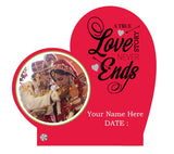 Load image into Gallery viewer, Webelkart Premium Valentine's Day Love heart Shape Customizable Table Stand With photo Uploaded For Home Decor And Gifts | Personalized Valentine's Stand (15 x 10 Cm)