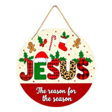 गैलरी व्यूवर में इमेज लोड करें, Webelkart Premium Christmas Jesus Wall Hanging for Home Decor, Round Holiday Themem,Wall Hanging for Christmas Decor,(10&quot; Inches)