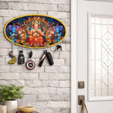 Load image into Gallery viewer, Webelkart Premium Lord Ganesha Wooden Key Holder for Wall Decor | 3D UV Printed Key Hanger | Decorative Wall Key Hanger for Home Entrance, Living Room Home Decor (11" Inches)
