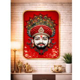Load image into Gallery viewer, Webelkart Premium Shree Khatu Shyam Ji Face Wall Art Painting For Home/Office Decor,Shyam Ji Painting For Wall Decor (18x10 Inches)