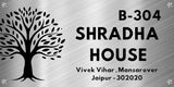 Load image into Gallery viewer, Webelkart Premium Acrylic Customised Name plate for home Entrance Outdoor,Name Plate For Office, Acrylic Hanging House Plate Gift Item For Home Decor - (12 x 6" inches)