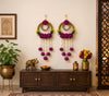 Load image into Gallery viewer, Webelkart Premium Purple Set of 2 with Shubh Labh Wall Hanging for Diwali Decoration| Wall Decor |Temple Decor Wall Hanging |Pooja and Home Decor Hanging (Elephant) (Purple)