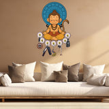 Load image into Gallery viewer, Webelkart Premium Wooden Bal Hanuman Key Holder for Home Decor, Decorative Key Hanger with 7 Hooks,Key Chain Hanger for Home Decor (10" Inches)