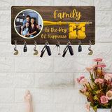 Load image into Gallery viewer, Webelkart Premium Customised Wooden Key Holder Wall Decoration Item for Home Decor Personalised Key Hanger I Key Stand I Gift Item (Size 12 x 6 inch) I 8 Hooks