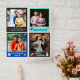 Load image into Gallery viewer, Webelkart Premium Wooden customised Photo Fridge Magnets Designed for an Adorable Couple - 4 x 4 inches, Fridge Magnets Refrigerator Stylish (Set of 4)