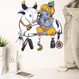 Load image into Gallery viewer, JaipurCrafts Premium Cow with Krishna Wooden Key Holder for Home/Office Decor/Key Hanger for Wall Decor,Decorative Item for Home