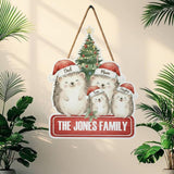 गैलरी व्यूवर में इमेज लोड करें, Webelkart Antique Christmas Customised Wall Hanging for Home Entrance | Wooden Door Hanging Name Plate For Office Decor Beautiful Home Decor Item (9x11&quot; Inches) Christmas Gift Item