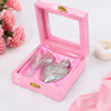 Load image into Gallery viewer, Webelkart Beautiful Silver Kumkum Box With Leaf And Pink Velvet,Roli|Chawal|Chandan|Haldi|Kumkum Puja Box|Sindoor Box- Diwali Gift Item,Roli Chawal Box Return Gift