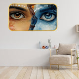Load image into Gallery viewer, Webelkart Beautiful Good Eye Wall Painting For Home Decor,Radha Krishna Wall Art, Divine Eyes Close-Up, Spiritual Home Decor, Diwali Gift Item (18" Inches)
