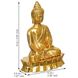 गैलरी व्यूवर में इमेज लोड करें, JaipurCrafts Premium Lord Metal Gautam Buddha Statue Showpiece for Home/Office Decor |Decorative Items for Home - Car Dashboard Idols (3.5&quot; Inches-Gold)