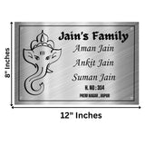 Load image into Gallery viewer, Webelkart Antique Acrylic Name Plate For Office, Customise Name Plate With Ganesh Print | Custom name plate for Shops - Plate (12 x 8 inches)