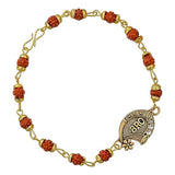 Load image into Gallery viewer, Webelkart Antique Bro Rudraksha Bracelet Rakhi for Bhaiya Brother With Little Baal Shiv Murti For Car Dashboard, Rakhis Combo for Rakshabandhan, Rakhi For Men With Greeting Card and Roli Chawal