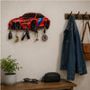 Load image into Gallery viewer, Webelkart MDF UV Printed Key Holder for Wall with 5 Hooks – Decorative Wooden Key Hanger Organizer for Home, Office, Entryway – Wall Mounted Key Stand (12 INCHES) (Red)