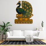 गैलरी व्यूवर में इमेज लोड करें, Webelkart Premium Wooden Decorative Peacock Wall Key Holder with 7 Hooks, Key Holder for Home Decor,Key Hanger for Wall (12&quot; Inches)