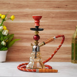 गैलरी व्यूवर में इमेज लोड करें, JaipurCrafts Premium Designer Crystal Lindo Hookah Set Style Hookah Home And office Decor (13&quot; Inches Red And Gold)