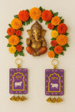 Load image into Gallery viewer, Webelkart Shubh Labh Set of 2 Wall Hanging for Diwali Decoration| Wall Decor |Temple Decor Wall Hanging |Pooja and Home Decor Hanging Gift Item