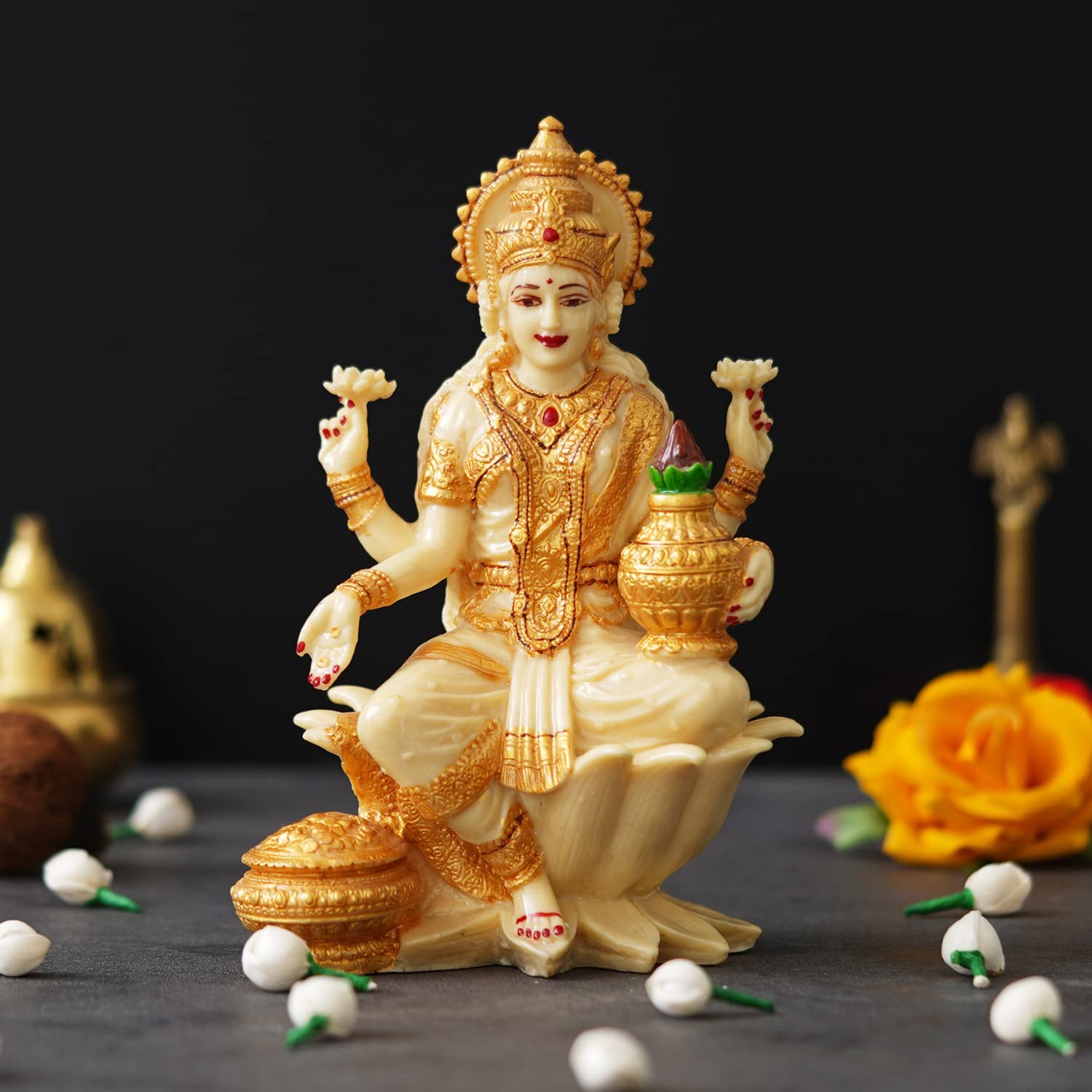 JaipurCrafts Premium Resin Laxmi Ji Idol Statue For Home, 53% OFF