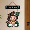 Load image into Gallery viewer, Webelkart Premium Wooden Jai Shri Krishna Wall Hanging for Home Decor with Rope,3D UV Printed Decorative Door Hanging for Home, Temple &amp; Office | Spiritual Wall Decor Gift Item