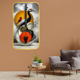 गैलरी व्यूवर में इमेज लोड करें, Webelkart Premium Modern Abstract Bird &amp; Musical Instrument Wall Art | 3D UV Printed Wooden Wall Decor | Premium Artistic Home Decoration for Living Room, Bedroom &amp; Office (17.5" Inches)
