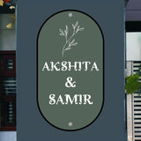 Load image into Gallery viewer, Webelkart Premium Customised Acrylic Name plate for home Entrance Outdoor, Personalised House name plates for home - 8 x 15 inches, Green