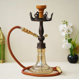 Load image into Gallery viewer, JaipurCrafts Premium King Designer D Base Style Red Brown Hookah Set (17 Inches)