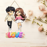 Load image into Gallery viewer, Webelkart Premium Couple Wall Hanging for Home Decor | Couple Gifts Forever Together Couple Design,Valentine Gift Item for Girlfriend/Boyfriend/Husband Wife Living Room Decoration (3)