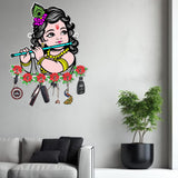 Load image into Gallery viewer, Webelkart Beautiful Krishna Designer Wooden Key Holder for Home/Office Decor/Key Hanger for Wall Decor,Key Holder for Home,Diwali Decorative Item (10" Inches)