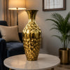 Load image into Gallery viewer, Webelkart Premium Metal Hammered Decorative Golden Flower Vase Set of 2 for Home Décor Tabletop Vases for Living Room, Dining Table, Bedroom &amp; Office | Elegant Flower Pot Diwali Decor (13" Inches)