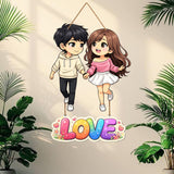Load image into Gallery viewer, Webelkart Premium Couple Wall Hanging for Home Decor | Couple Gifts Forever Together Couple Design,Valentine Gift Item for Girlfriend/Boyfriend/Husband Wife Living Room Decoration (3)