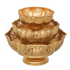Load image into Gallery viewer, Webelkart Premium Lotus Taj Bowl Urli Candle Stand with Floating Diya,Iron &amp; Gold Diya Vase Set for Wedding, Party, Home/Diwali Decoration Gold Finish Decorative Flower Bowl, Set of 3