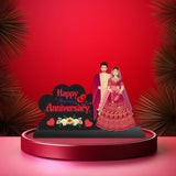 Load image into Gallery viewer, JaipurCrafts Customized Couple Marriage Anniversary for Love,Table Decorative Showpiece for Home Decor, for Wife, Husband (12 "Inches)