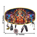 Load image into Gallery viewer, Webelkart Premium Lord Ganesha Wooden Key Holder for Wall Decor | 3D UV Printed Key Hanger | Decorative Wall Key Hanger for Home Entrance, Living Room Home Decor (11" Inches)