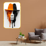 Load image into Gallery viewer, Webelkart Abstract Nature Face Wall Art | Half Nature Half Woman Portrait Wall Decor | Landscape Fusion Artwork with Gold Frame | Modern Wall Painting for Living Room Bedroom Office (18x12 Inches)