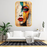 Load image into Gallery viewer, Webelkart Premium Art Flow Abstract Woman Face Wall Painting For Home Decor, Wall Art For Office Decor. Home Decor Item (18x12 Inches) Large Decorative Wall Art