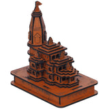 गैलरी व्यूवर में इमेज लोड करें, Webelkart Premium Ram Mandir Ayodhya Temple Plywood Mandir Pooja Room Home Decor Office/Home Temple Wooden (7&quot; Inches) Wood Color