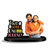 Load image into Gallery viewer, Webelkart Personalized Couple Photo Table Frame, Acrylic, 11 x 8 inches, Two Souls One Epic Journey Quote, Custom Romantic Gift for Anniversary, Valentine's Day, Wedding, Desktop Home Décor
