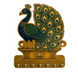 गैलरी व्यूवर में इमेज लोड करें, Webelkart Premium Wooden Decorative Peacock Wall Key Holder with 7 Hooks, Key Holder for Home Decor,Key Hanger for Wall (12&quot; Inches)