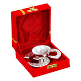 Load image into Gallery viewer, Webelkart Antique Om Silver Akhand Diya with Velvet Box for Pooja Decor | Diya for Diwali| Oil Lamp for Home( 4.5" Inches)