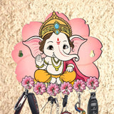 Load image into Gallery viewer, Webelkart Premium Printed Wooden Cute Ganesha Key Holder for Home/Office Decor, Key Hanger for Wall Decor. (10&quot; Inches)