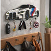 Load image into Gallery viewer, Webelkart MDF UV Printed Key Holder for Wall with 5 Hooks – Decorative Wooden Key Hanger Organizer for Home, Office, Entryway – Wall Mounted Key Stand (12 INCHES) (White)