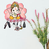 Load image into Gallery viewer, Webelkart Premium Printed Wooden Cute Ganesha Key Holder for Home/Office Decor, Key Hanger for Wall Decor. (10&quot; Inches)