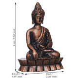 गैलरी व्यूवर में इमेज लोड करें, JaipurCrafts Premium Lord Metal Gautam Buddha Statue of Sakyamuni Statue Showpiece for Home/Office Decor |Decorative Items for Home- Car Dashboard Idols (3.5&quot; Inches Copper Color)