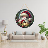 गैलरी व्यूवर में इमेज लोड करें, Webelkart Premium Christmas Decoration Wooden Wall Hanging Ornaments for Home | Living Room | Office,Merry Christmas Door Wall Hanging| Decoration Items (10&quot; Inches) Beautiful Santa Hanging