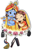Load image into Gallery viewer, Webelkart Premium Radha Krishna Wooden Key Holder for Wall | Decorative Key Stand with Hooks | MDF Wall Mounted Key Hanger for Home Entrance Decor,Key Hanger for Office Decor (11" Inches)